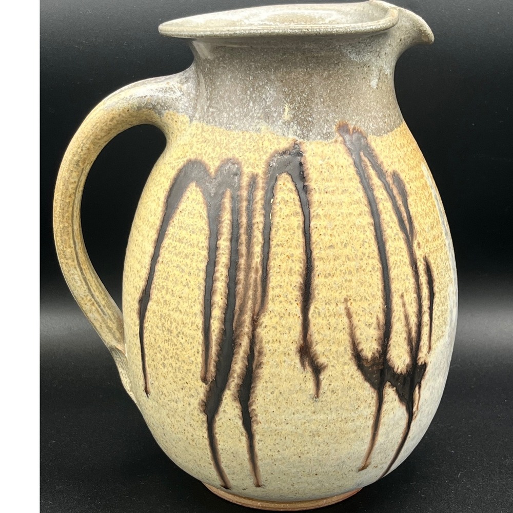 Vtg‎ BRIAN VAN NOSTRAND Wheel Thrown W.Virginia Art Pottery Signed Pitcher